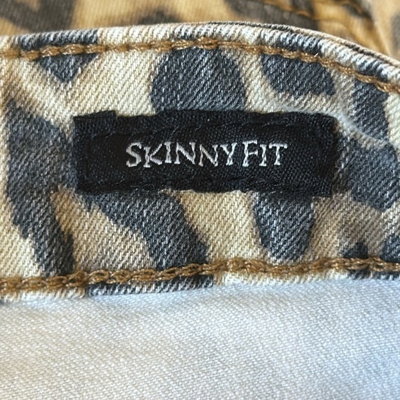 Judy Blue Skinny Fit Jeans Women's 5/27 Heathered Cheetah Tan Black Stretch - Picture 8 of 12